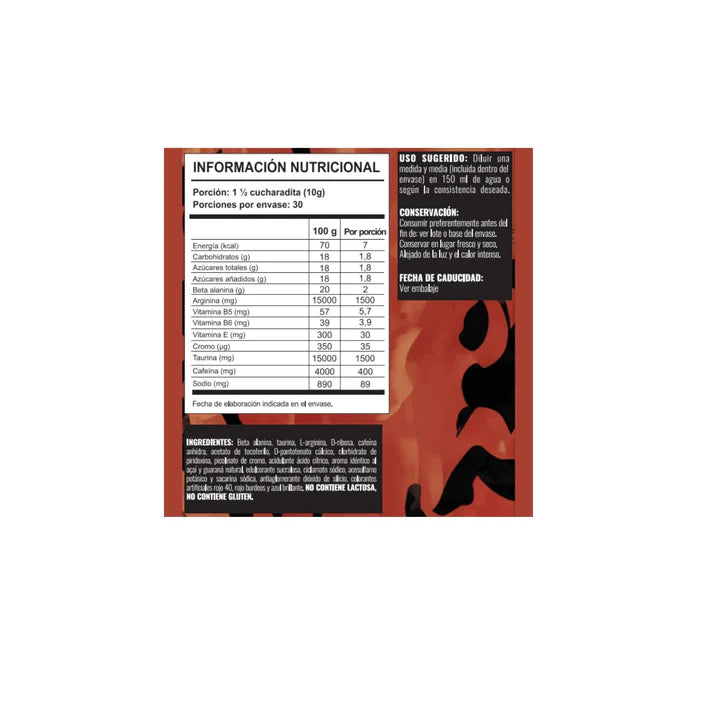 PRE- ENTRENO INFERNO 300GR - STRONGEST