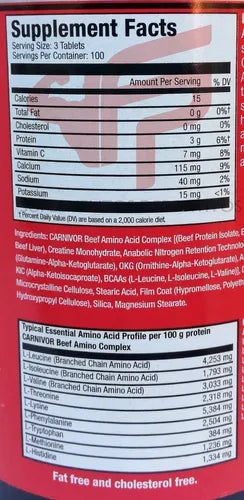 Carnivor Beef Aminos Muscle Meds 300 Capsulas