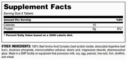 Amino 100% Carne 200 Tabletas Nutricion Universal