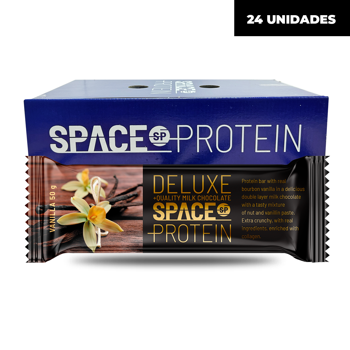 Caja 24 Barras de proteina deluxe 50 gr - Space Protein