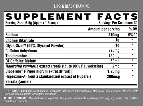 Lipo 6 Black Training - 30 servicios