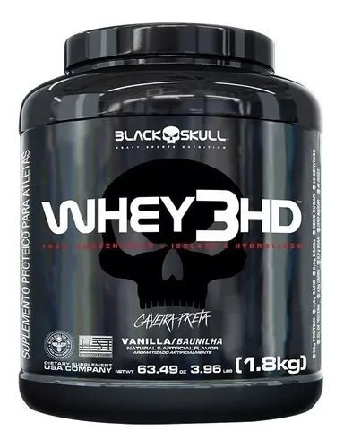 Proteina Whey 3HD 1.8 KILOS  45 Servicio Calavera Negra