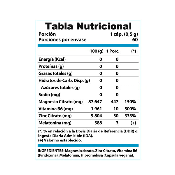 ZMA NIGHTIME +B6 60 CAPSULAS - WINKLER NUTRITION