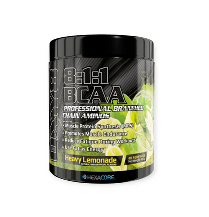 BCAA 8:1:1 OXY 8 40 SERVICIOS 480G - HEXACORE