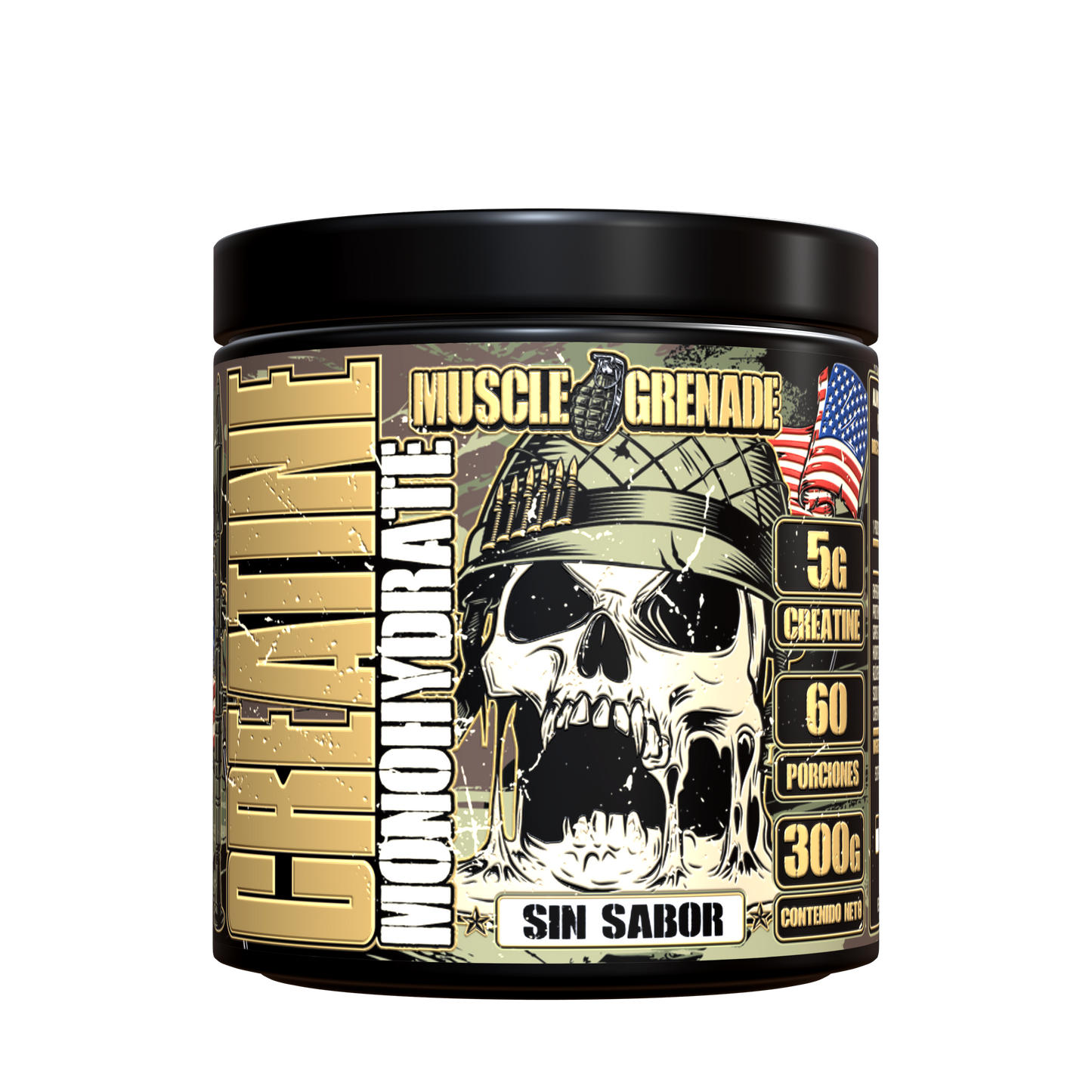 Creatina Monohidratada - 300 GRS - 60 servicios Muscle Grenade