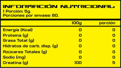 Creatine Monohydrate 60sv 300g - Pega Loco