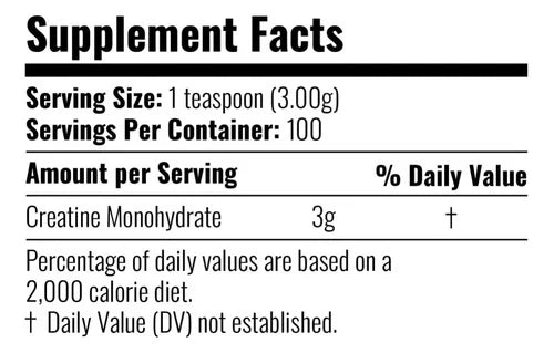 Creatina Monohidratada 300gr 100 Servicios - Inner Armour