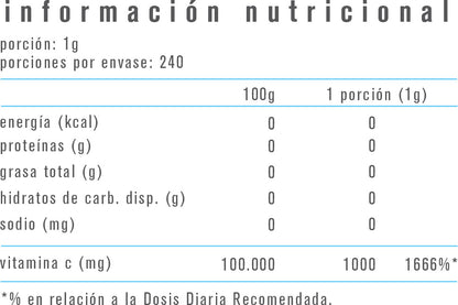 Vitamina C - 240 Porciones - Alpha Medica