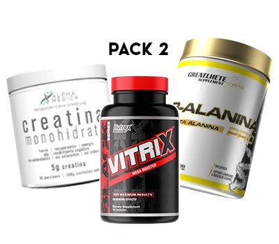 Pack Beta Alanina Grethlete - Creatina Monohidrato Alpha Medica - Vitrix Nutrex