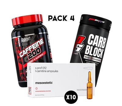 Pack L-Carnitina - Cafeina Nutrex 60 Caps - Bloqueador de Carbohidratos.