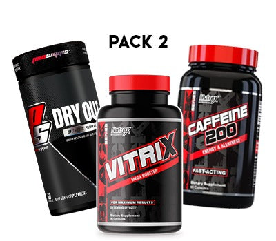 Pack Vitrix Nutrex 80 Caps - Cafeina 200 Nutrex - Diuretico Dry Out PS