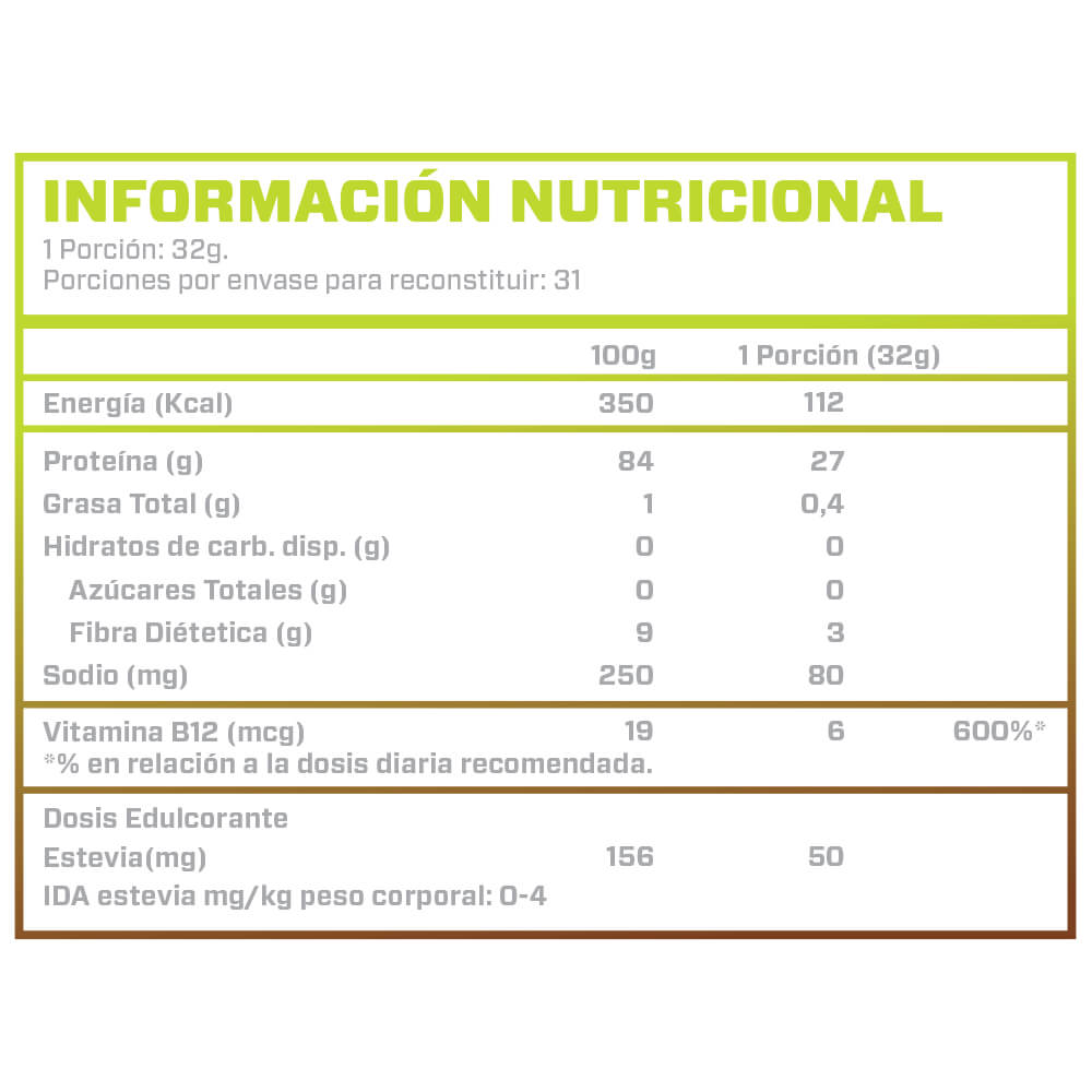 Proteina Vegana 100% Plant + Vitamina B12 31 Servicios - BinahFit