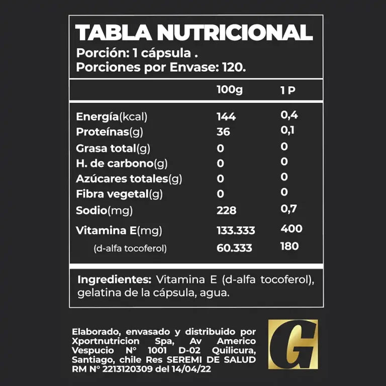 Vitamina E Vita-E Pro Series – 120 capsulas